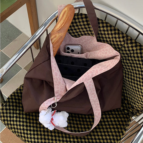 [olivet] Suede Reversible Bag (Pink Leopard) | 雙面麂皮粉紅豹紋托特包