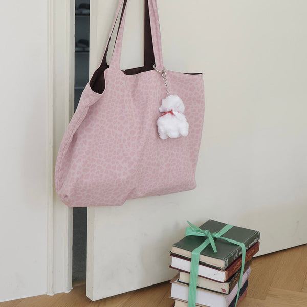 [olivet] Suede Reversible Bag (Pink Leopard) | 雙面麂皮粉紅豹紋托特包