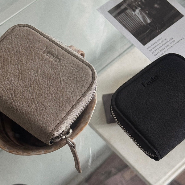 [SLOWAND] #LENTO In and Out Color Wallet | 彷麂皮拉鏈卡片銀包・3色