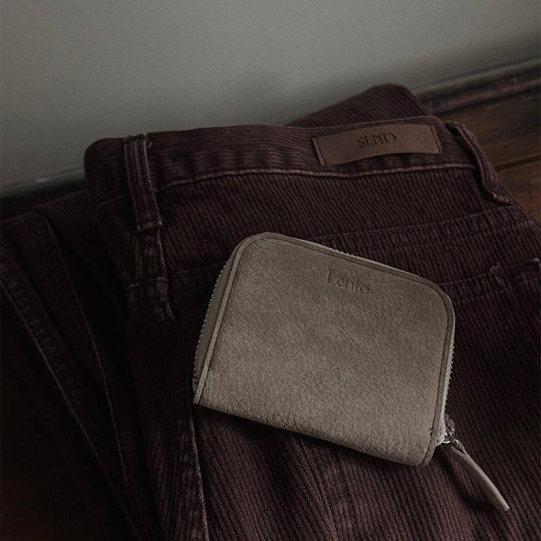 [SLOWAND] #LENTO In and Out Color Wallet | 彷麂皮拉鏈卡片銀包・3色