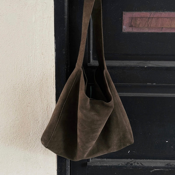[SLOWAND] #LENTO Real Suede Shoulder Bag | 真牛皮麂皮肩袋・3色