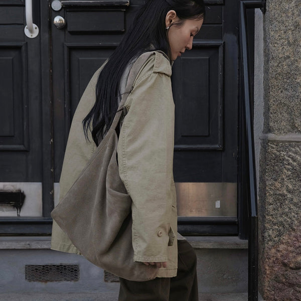 [SLOWAND] #LENTO Real Suede Shoulder Bag | 真牛皮麂皮肩袋・3色