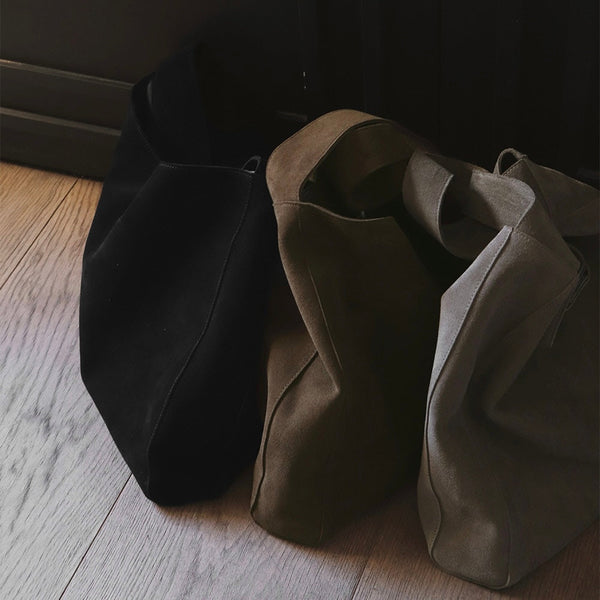 [SLOWAND] #LENTO Real Suede Shoulder Bag | 真牛皮麂皮肩袋・3色