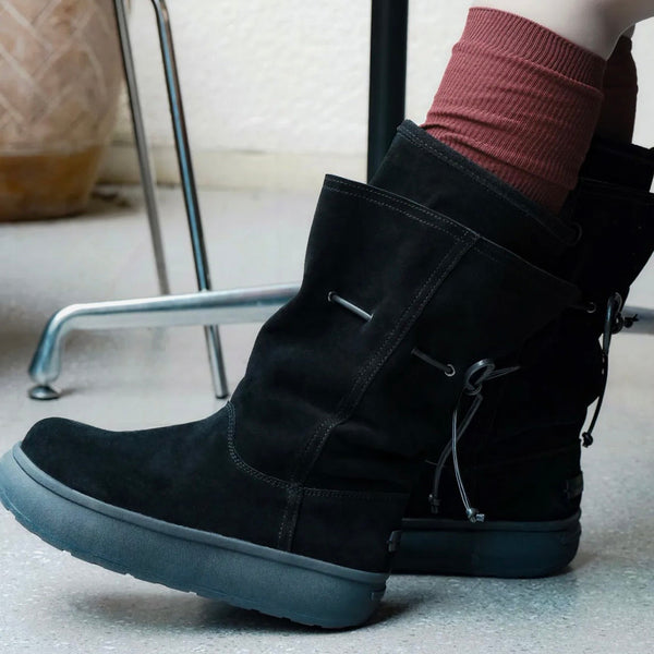 [Rockfish Weatherwear] Cloudy Layered Boots | 層次抽繩麂皮長靴・3色