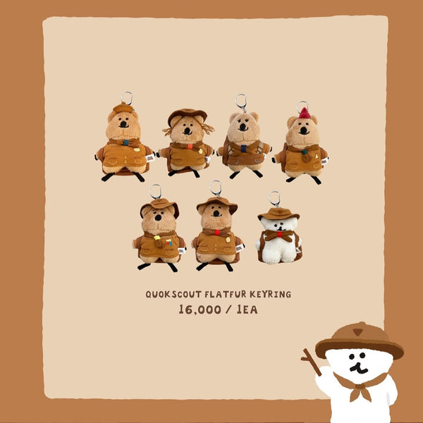 Dinotaeng快閃店 Quokscout!🏕 - Quokscout Flatfur Keyring (7Types)