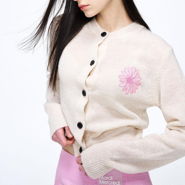 [MARDI MERCREDI] MOHAIR CARDIGAN ROUND NECK (2 colours)