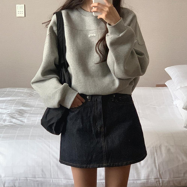 [Feelings] [evermore] Raw Denim Skirt