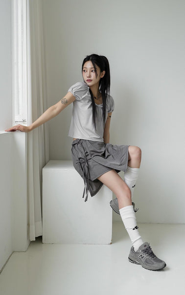 [BINARY01] Bari Strap Wrap Pants Skirt