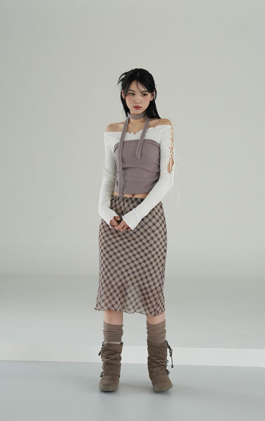 [BINARY01] [Muffler Set] Tie Shirring Top