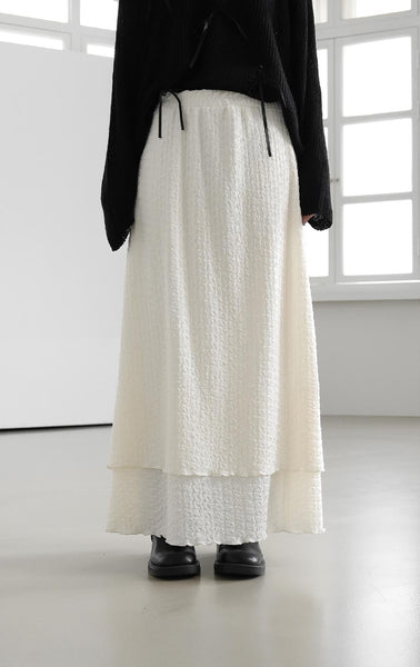 [BINARY01] Withy Layered Long Skirt