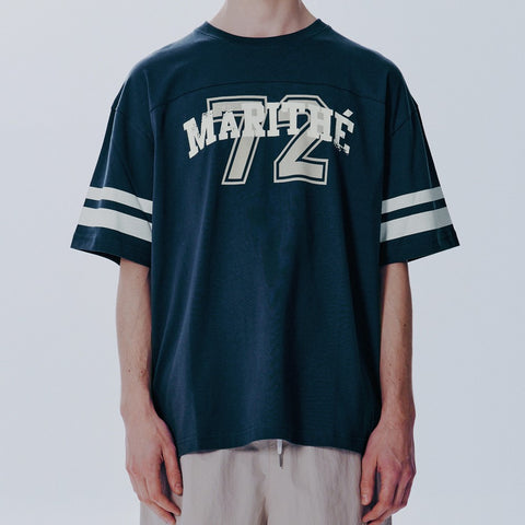 [MARITHÉ FRANÇOIS GIRBAUD] VINTAGE FOOTBALL TEE ash blue