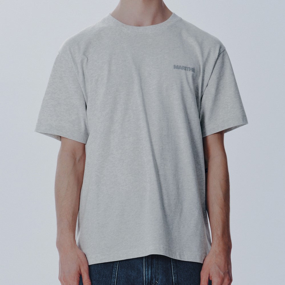 [MARITHÉ FRANÇOIS GIRBAUD] UNION LOGO TEE light heather gray