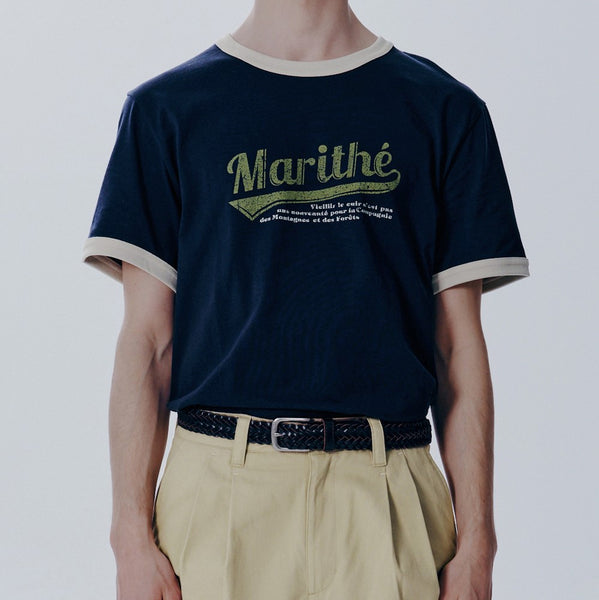 [MARITHÉ FRANÇOIS GIRBAUD] M VINTAGE BASEBALL RINGER TEE navy