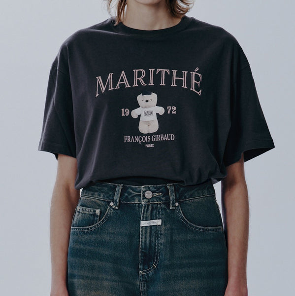 [MARITHÉ FRANÇOIS GIRBAUD] MARI GRAPHIC OVERSIZED TEE charcoal