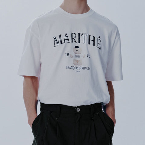 [MARITHÉ FRANÇOIS GIRBAUD] MARI GRAPHIC OVERSIZED TEE white