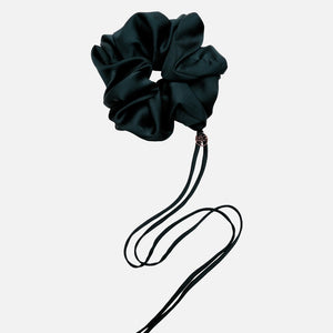 [MARITHÉ FRANÇOIS GIRBAUD] CIRCLE LOGO STRAP HAIR SCRUNCHIE navy