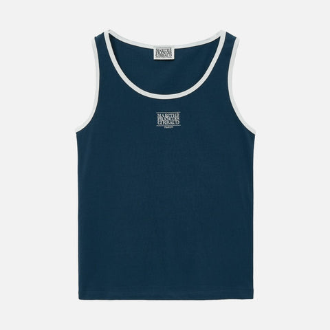 [MARITHÉ FRANÇOIS GIRBAUD] W CLASSIC LOGO SLEEVELESS ash blue