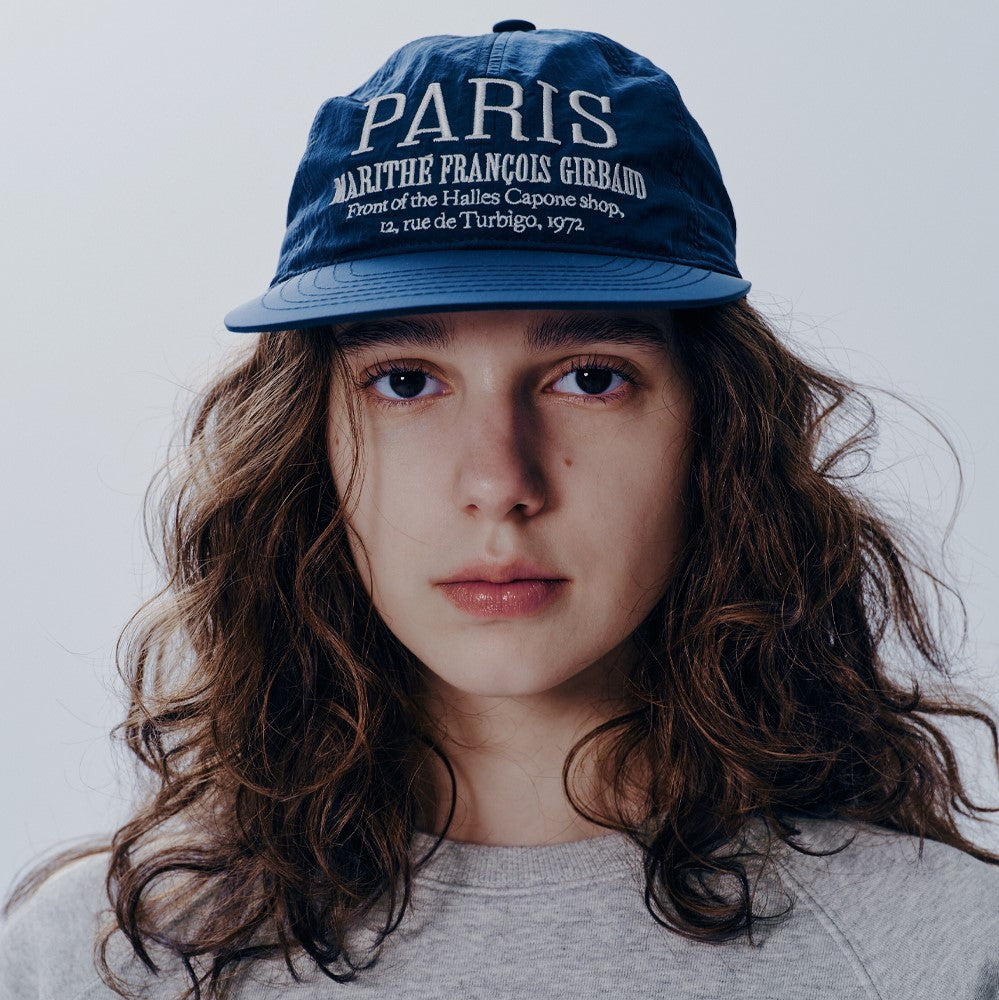 [MARITHÉ FRANÇOIS GIRBAUD] LETTERING NYLON CAMP CAP navy