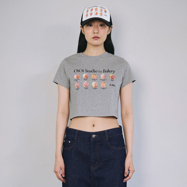 [O!Oi X Knotted] SWEET CREAM LIST CROP T-SHIRTS (3 Colours)