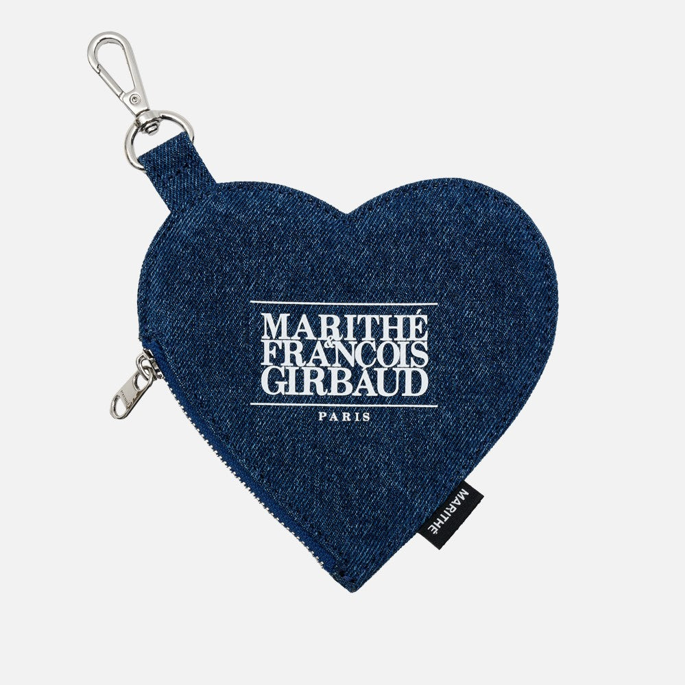 [MARITHÉ FRANÇOIS GIRBAUD] CLASSIC LOGO DENIM HEART KEYRING blue