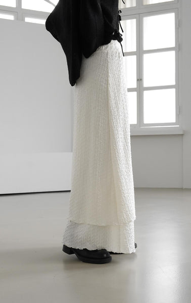 [BINARY01] Withy Layered Long Skirt