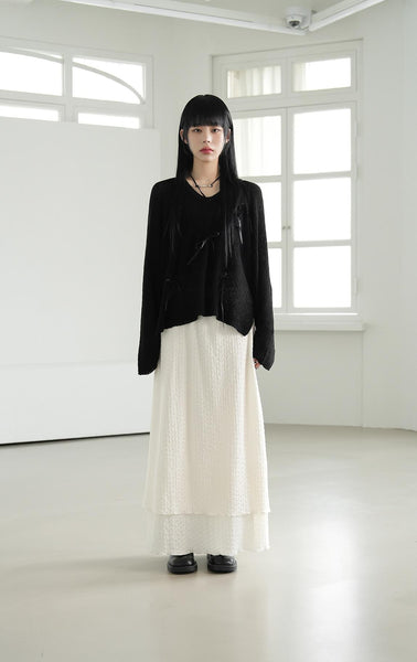 [BINARY01] Withy Layered Long Skirt