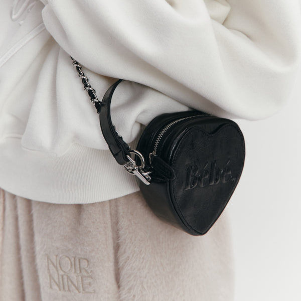 [NOIRNINE] Bébé Heart Chain Mini Bag (BLACK)