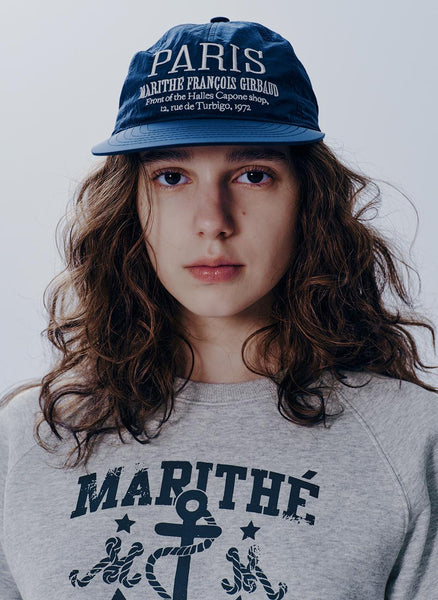 [MARITHÉ FRANÇOIS GIRBAUD] LETTERING NYLON CAMP CAP navy