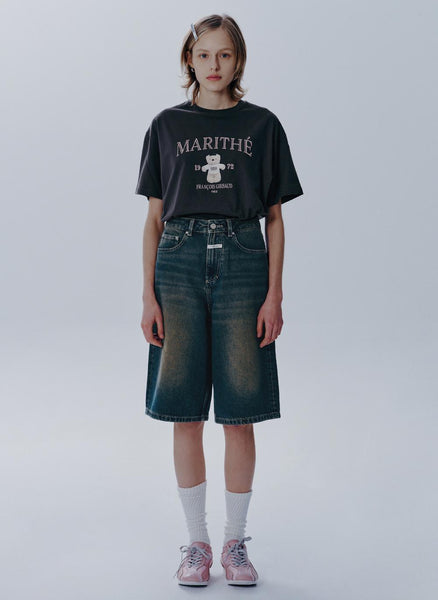 [MARITHÉ FRANÇOIS GIRBAUD] MARI GRAPHIC OVERSIZED TEE charcoal