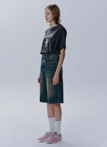 [MARITHÉ FRANÇOIS GIRBAUD] MARI GRAPHIC OVERSIZED TEE charcoal