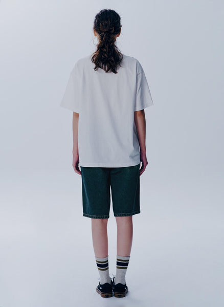 [MARITHÉ FRANÇOIS GIRBAUD] DOUBLE LOGO OVERSIZED TEE white