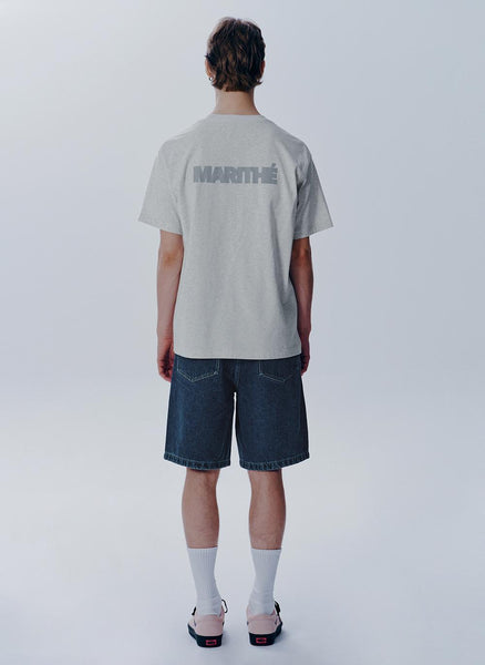 [MARITHÉ FRANÇOIS GIRBAUD] UNION LOGO TEE light heather gray