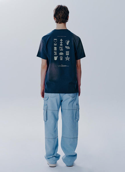 [MARITHÉ FRANÇOIS GIRBAUD] HERITAGE GRAPHIC TEE ash blue