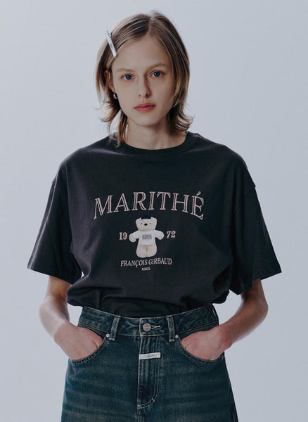 [MARITHÉ FRANÇOIS GIRBAUD] MARI GRAPHIC OVERSIZED TEE charcoal