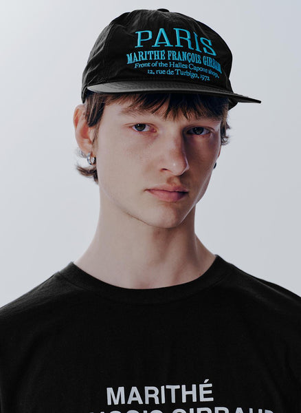 [MARITHÉ FRANÇOIS GIRBAUD] LETTERING NYLON CAMP CAP black