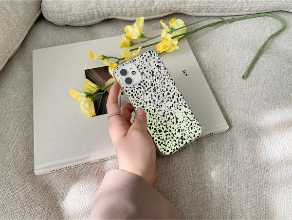 [Mademoment] Sand Pattern Design Glossy Mirror Phone