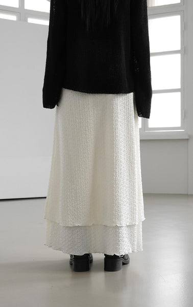 [BINARY01] Withy Layered Long Skirt