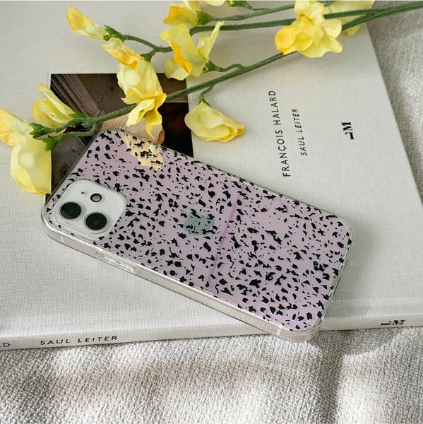 [Mademoment] Sand Pattern Design Glossy Mirror Phone