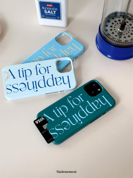 [Mademoment] Happiness Lettering Design Phone Case