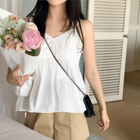 [98°C] Carol Flare Tank Top Blouse (3 Colors)