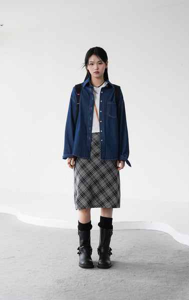 [BINARY01] Copen Check Skirt