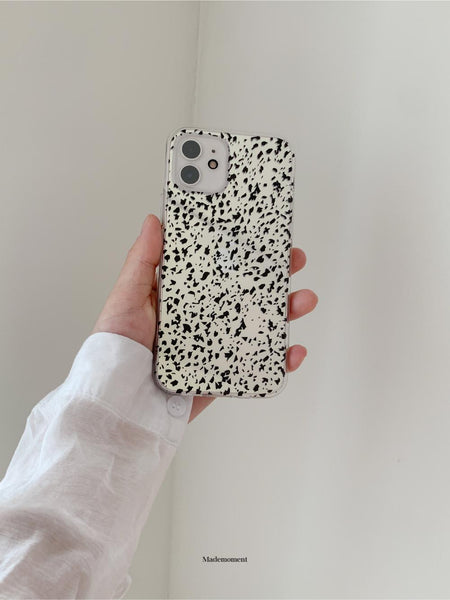 [Mademoment] Sand Pattern Design Glossy Mirror Phone