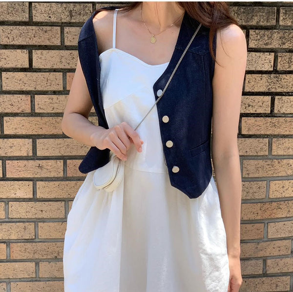 [WITHBLOOM] Lia Linen Sleeveless Dress