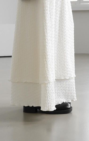 [BINARY01] Withy Layered Long Skirt