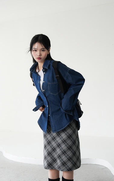 [BINARY01] Copen Check Skirt