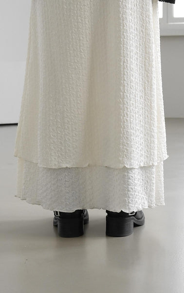 [BINARY01] Withy Layered Long Skirt