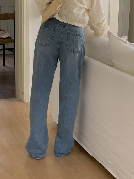 [FROM HEAD TO TOE] Pinto Leg Loom Semi-wide Denim Pants