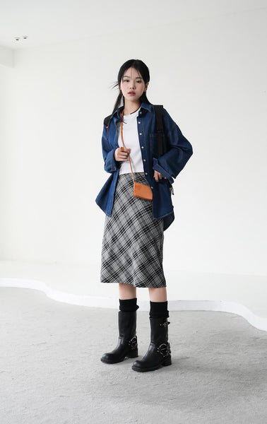 [BINARY01] Copen Check Skirt