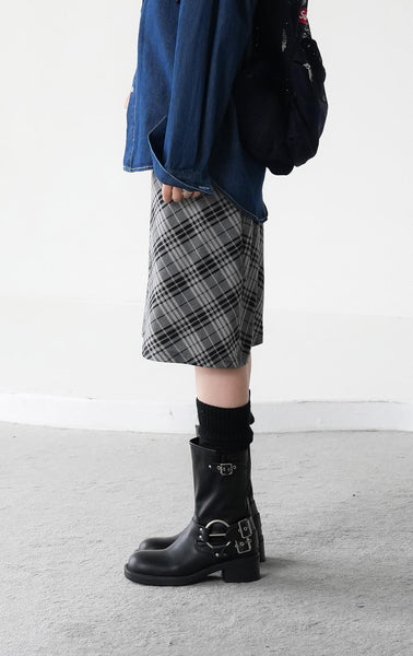 [BINARY01] Copen Check Skirt