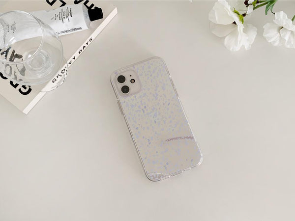 [Mademoment] Sand Pattern Design Glossy Mirror Phone